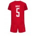Danmark Joakim Maehle #5 Hjemmedraktsett Barn VM 2022 Korte ermer (+ Korte bukser)